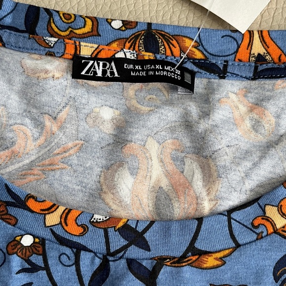 Zara Women’s Ruffle Floral Print Blouse - Size L, XL - Picture 7 of 9